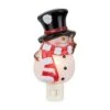 Northlight 6.5in. White And Red Snowman In Black Top Hat Christmas Night Light