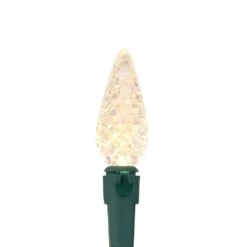 Northlight 200-Count Warm White LED Faceted C6 Christmas Lights 66.25 Ft Green Wire -Northlight Shop northlight christmas novelty lights 35680529 1f 1000