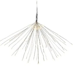 Northlight 20" LED Lighted Firework Silver Branch Christmas Decoration-Warm White Lights