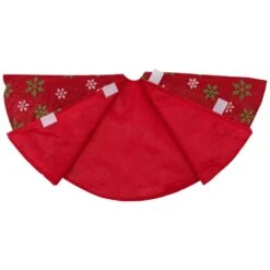 Northlight 20 In. Metallic Red With Green And White Snowflakes Mini Christmas Tree Skirt 9 Northlight 20 In. Metallic Red With Green And White Snowflakes Mini Christmas Tree Skirt -Northlight Shop northlight christmas tree skirts 32283241 4f 1000