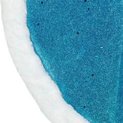 Northlight 20 In. Blue Glittered Mini Christmas Tree Skirt With Faux Fur Trim 9 Northlight 20 In. Blue Glittered Mini Christmas Tree Skirt With Faux Fur Trim -Northlight Shop northlight christmas tree skirts 33530804 1f 1000