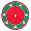 Northlight 48 In. Red And Green Snowflakes Christmas Tree Skirt