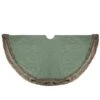 Northlight 48 In. Green Christmas Tree Skirt With Faux Fur Trim