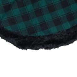 Northlight 48 In. Green And Black Plaid Christmas Tree Skirt With Faux Fur -Northlight Shop northlight christmas tree skirts 34316566 1f 1000