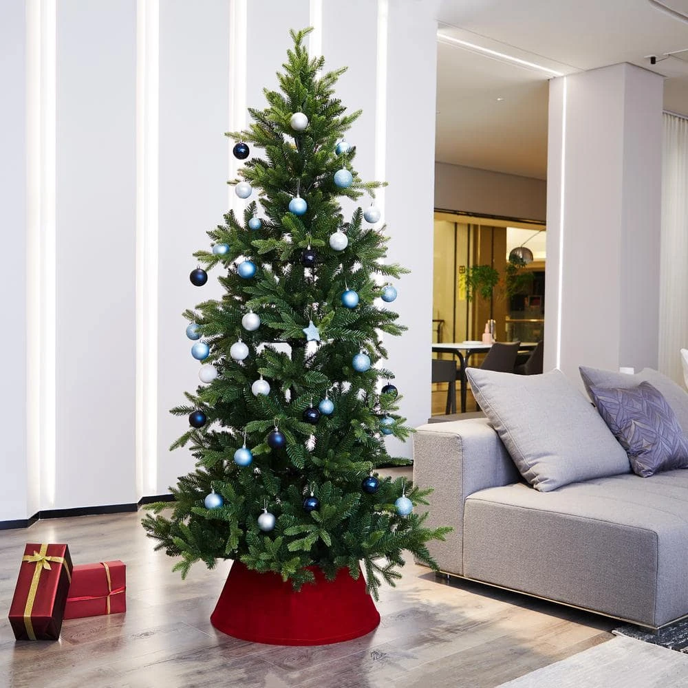 Northlight 22 In. Red Velvet Christmas Tree Collar 4 Northlight 22 In. Red Velvet Christmas Tree Collar - Image 4