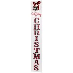 Northlight 35 In. Plaid In. Merry Christmas In. Porch Board Sign Decoration With Large Jingle Bell -Northlight Shop northlight christmas wall decorations 35706218 4f 1000