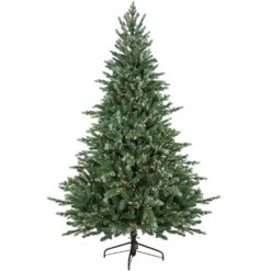 Northlight Real Touch️ Pre-Lit Medium Blue Spruce Artificial Christmas Tree-7 Ft.-Clear Lights