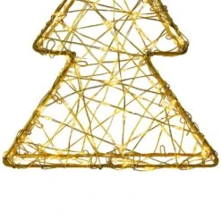 Northlight 14in.-Gold LED Lighted Wire Artificial Christmas Tree Decorations-Set Of 2 14 Northlight 14in.-Gold LED Lighted Wire Artificial Christmas Tree Decorations-Set Of 2 -Northlight Shop northlight pre lit christmas trees 35764519 76 1000