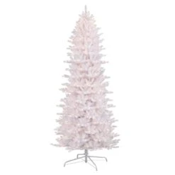9 Ft. Prelit White Slim Fraser Fir Artificial Christmas Tree With 800 UL-Listed Lights