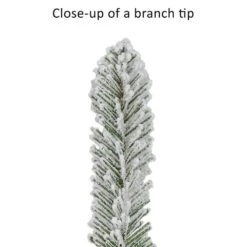 6.5 Ft. Green Prelit Flocked Royal Majestic Fraser Fir Artificial Christmas Tree With 450 Clear Incandescent Lights -Northlight Shop puleo international pre lit christmas trees rmff 65qc45 fa 1000