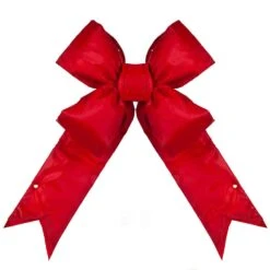 24 In. Red Nylon Outdoor Christmas Structural Bow