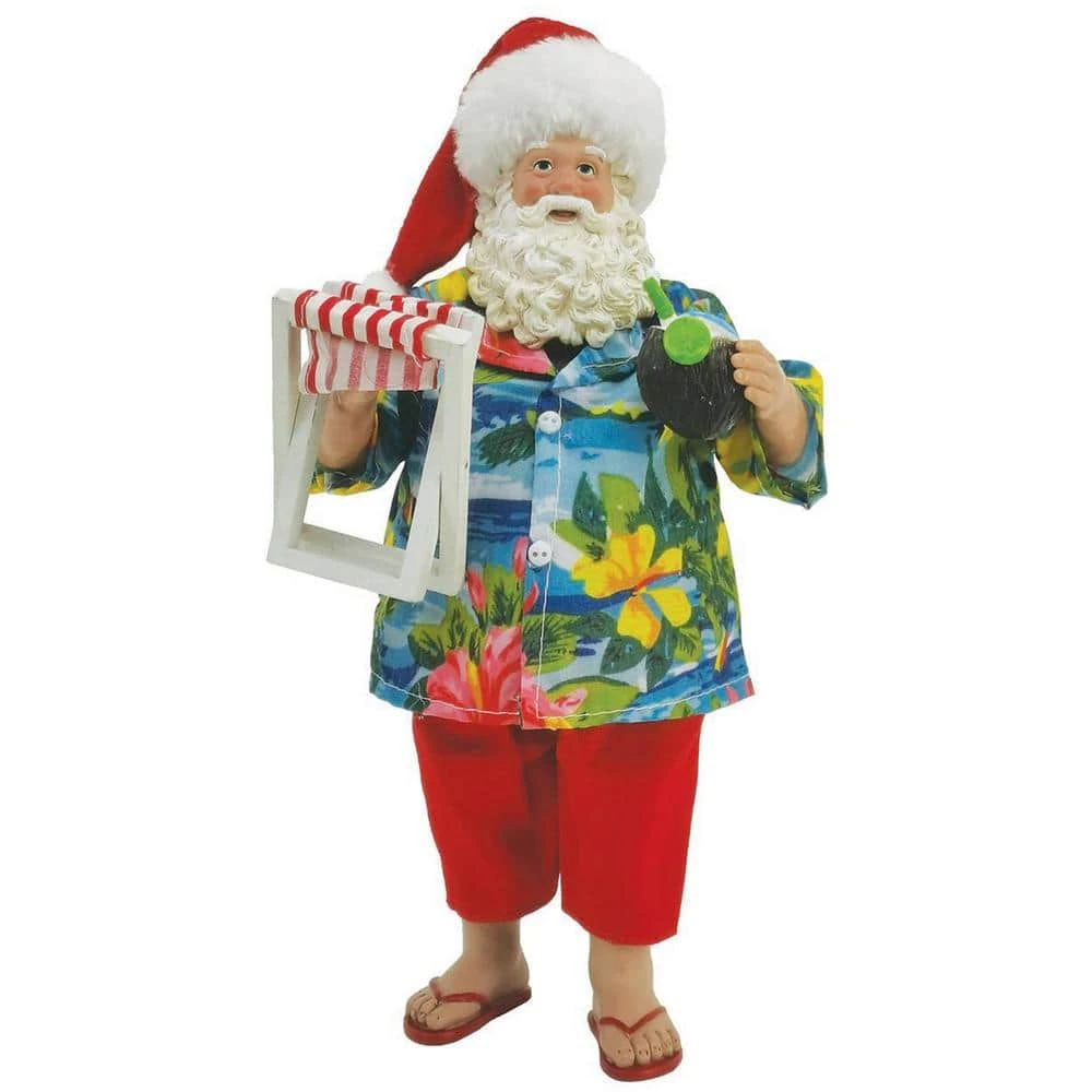 10 In. Beach Santa And Chair 1 10 In. Beach Santa And Chair