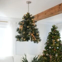 3 Ft. Pre-Lit Artificial Christmas Tree Chandelier, Green -Northlight Shop skyplug christmas novelty lights 3208 1f 1000