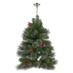 3 Ft. Pre-Lit Artificial Christmas Tree Chandelier, Green