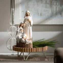 22 In. And 16 In. Hand-Beaded Clear Glass Finial Set Of 2 -Northlight Shop sullivans christmas tabletop trees pn3587 44 1000