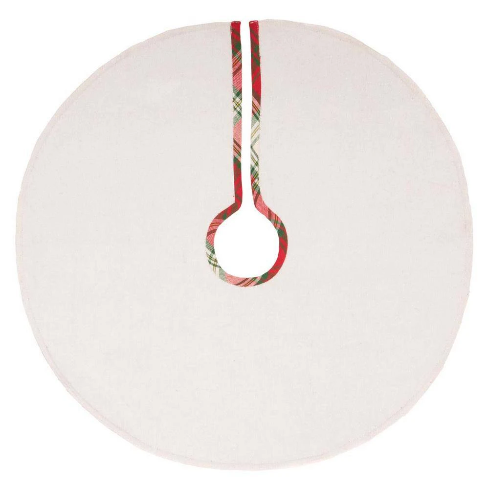 21 In. HO Holiday Cherry Red Farmhouse Christmas Decor Mini Tree Skirt 2 21 In. HO Holiday Cherry Red Farmhouse Christmas Decor Mini Tree Skirt - Image 2