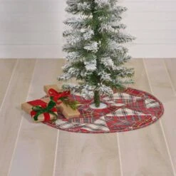 21 In. Peyton Tomato Red Traditional Christmas Decor Mini Tree Skirt 5 21 In. Peyton Tomato Red Traditional Christmas Decor Mini Tree Skirt -Northlight Shop vhc brands christmas tree skirts 32012 31 1000