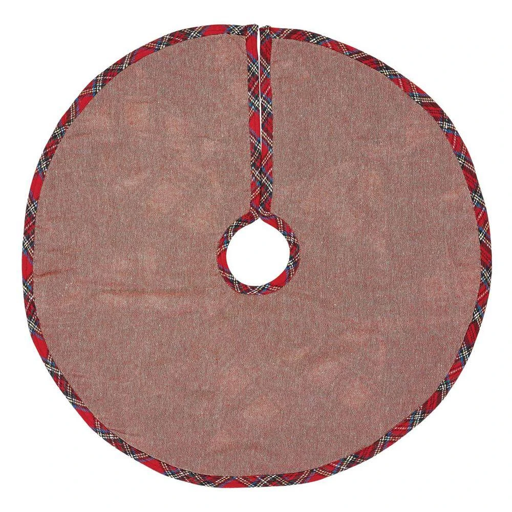21 In. Peyton Tomato Red Traditional Christmas Decor Mini Tree Skirt 2 21 In. Peyton Tomato Red Traditional Christmas Decor Mini Tree Skirt - Image 2