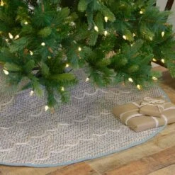 48 In. Sanbourne Creme White Coastal Christmas Decor Tree Skirt -Northlight Shop vhc brands christmas tree skirts 32066 31 1000