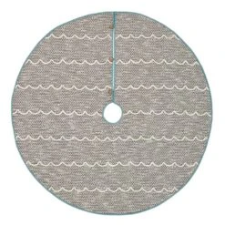 55 In. Sanbourne Creme White Coastal Christmas Decor Tree Skirt