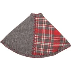 21 In. Anderson Cherry Red Rustic Christmas Decor Patchwork Mini Tree Skirt -Northlight Shop vhc brands christmas tree skirts 32215 4f 1000