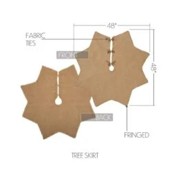 48 In. Burlap Natural Tan Farmhouse Christmas Decor Tree Skirt 12 48 In. Burlap Natural Tan Farmhouse Christmas Decor Tree Skirt -Northlight Shop vhc brands christmas tree skirts 6176 44 1000
