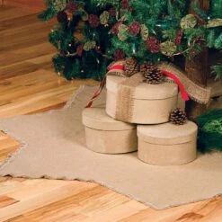 48 In. Burlap Natural Tan Farmhouse Christmas Decor Tree Skirt 13 48 In. Burlap Natural Tan Farmhouse Christmas Decor Tree Skirt -Northlight Shop vhc brands christmas tree skirts 6176 fa 1000
