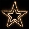 22 In. 124-Light LED Warm White 5 Point Hanging Double Star