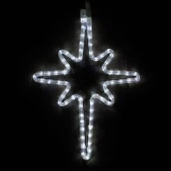 18 In. 65-Light LED Cool White Hanging Bethlehem Star