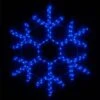 28 In. 164-Light LED Blue 18 Point Hanging Snowflake Decor