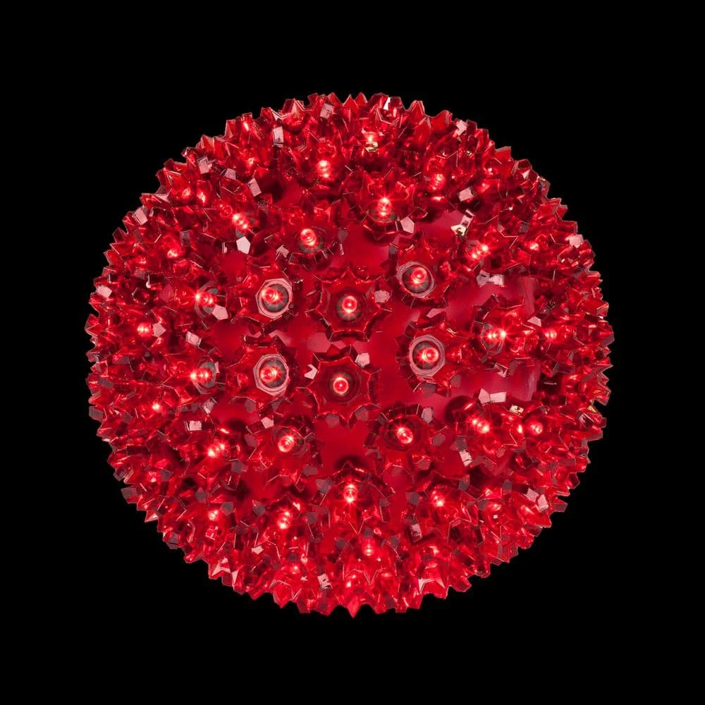 7.5 In. 120-Light LED Red Decorative Starlight Sphere 1 7.5 In. 120-Light LED Red Decorative Starlight Sphere