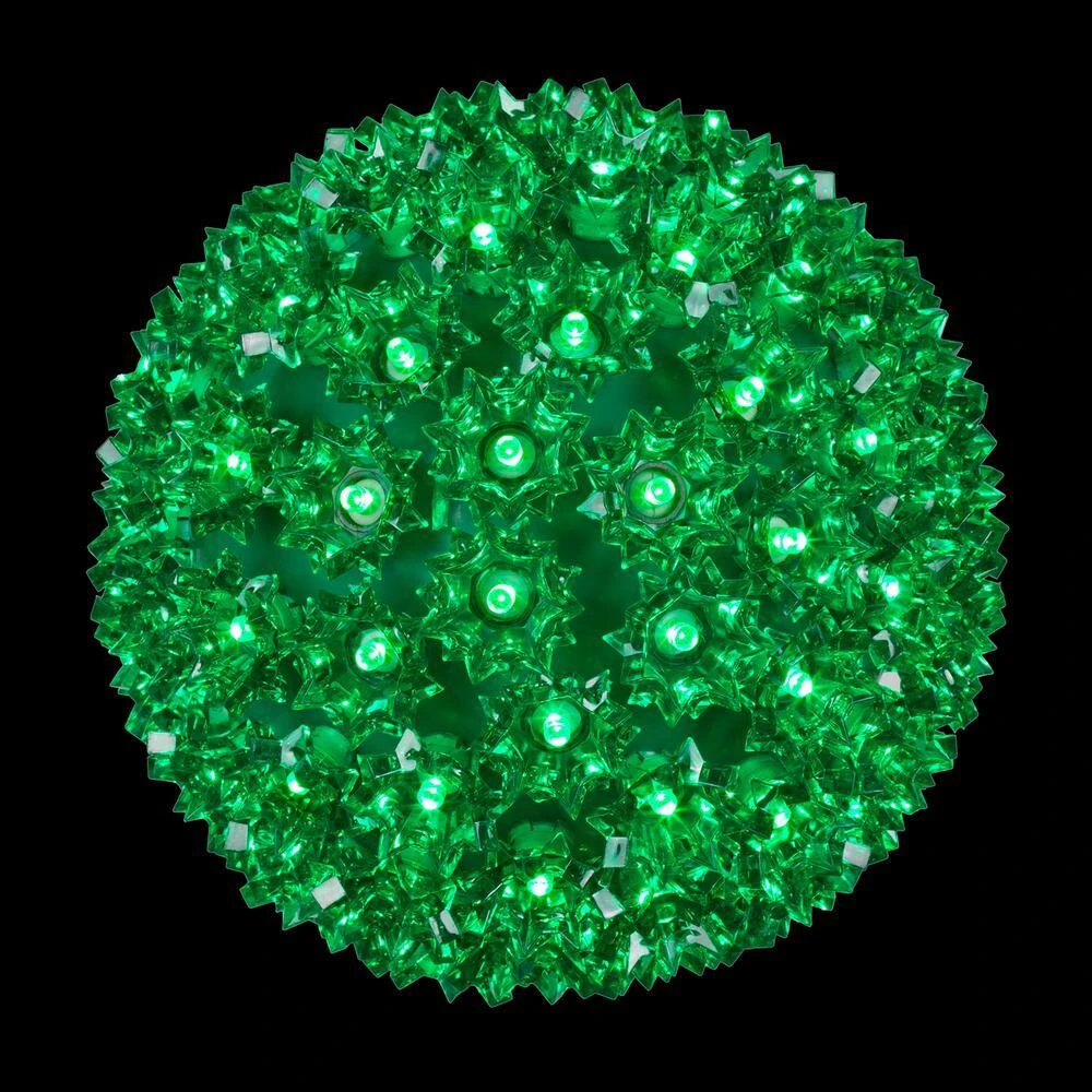 7.5 In. 120-Light LED Green Decorative Starlight Sphere 1 7.5 In. 120-Light LED Green Decorative Starlight Sphere