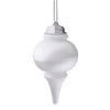 9 In. White LED Outdoor Hanging Finial Ornament