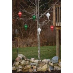 9 In. White LED Outdoor Hanging Finial Ornament -Northlight Shop xodus innovations christmas novelty lights wp600 c3 1000